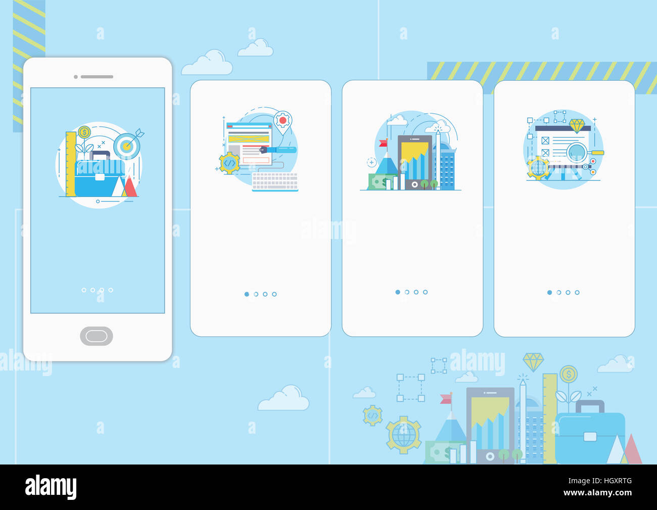 Le pagine web relative al business Foto Stock