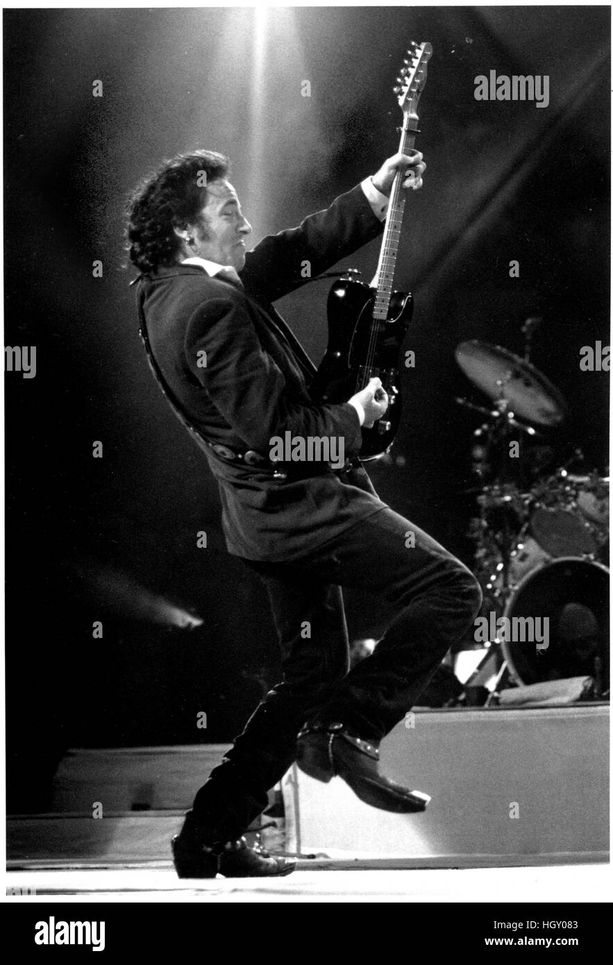 Bruce Springsteen in concerto presso il Centrum in massa di Worcester USA FOTO DI bill belknap Foto Stock
