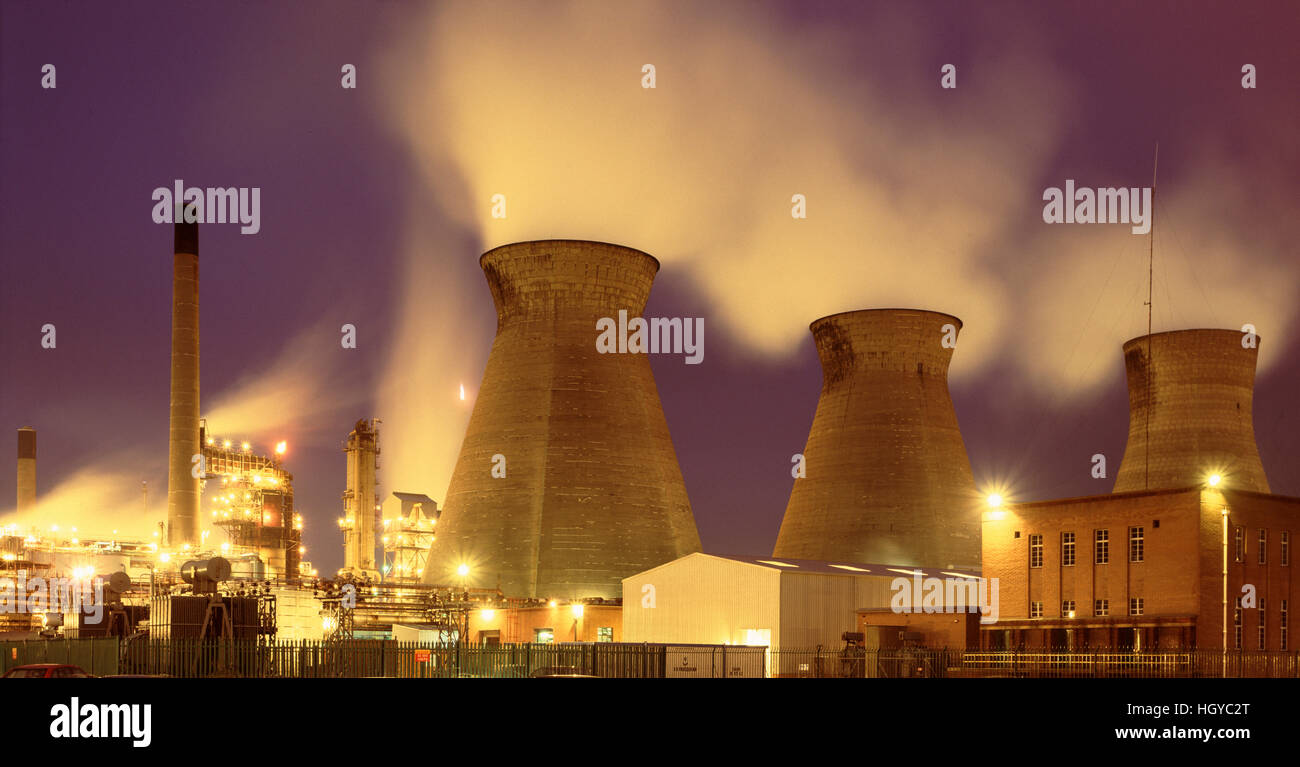 Per la produzione di energia elettrica a carbone, stazione di Grangemouth, Scotland, Regno Unito Foto Stock