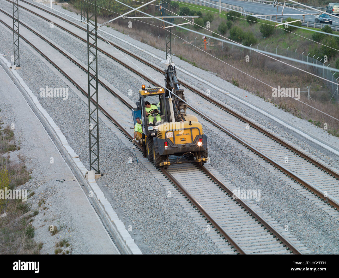 Stazione ferroviaria TGV di manutenzione Foto Stock