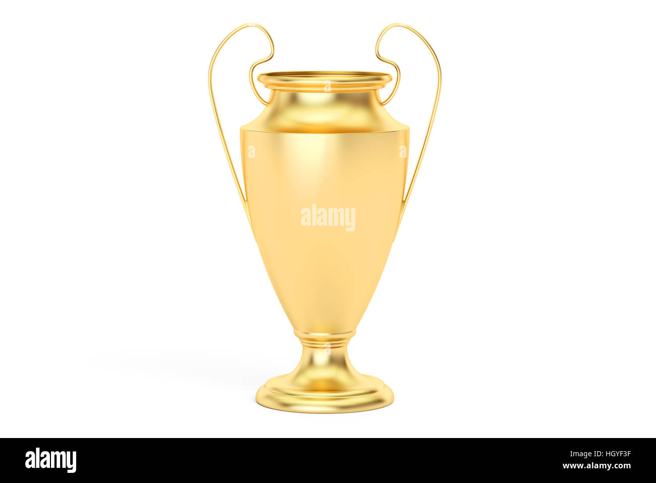Gold Cup Trofeo award, 3D rendering isolati su sfondo bianco Foto Stock
