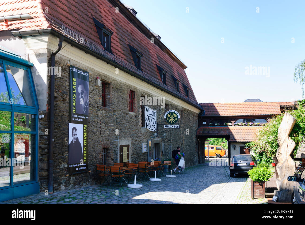 Plauen: Centro Culturale Malzhaus, Vogtland, Sassonia, Sassonia, Germania Foto Stock