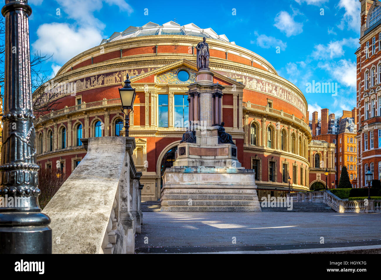 Il Royal Albert Hall ingresso nel South Kensington, London, Regno Unito Foto Stock