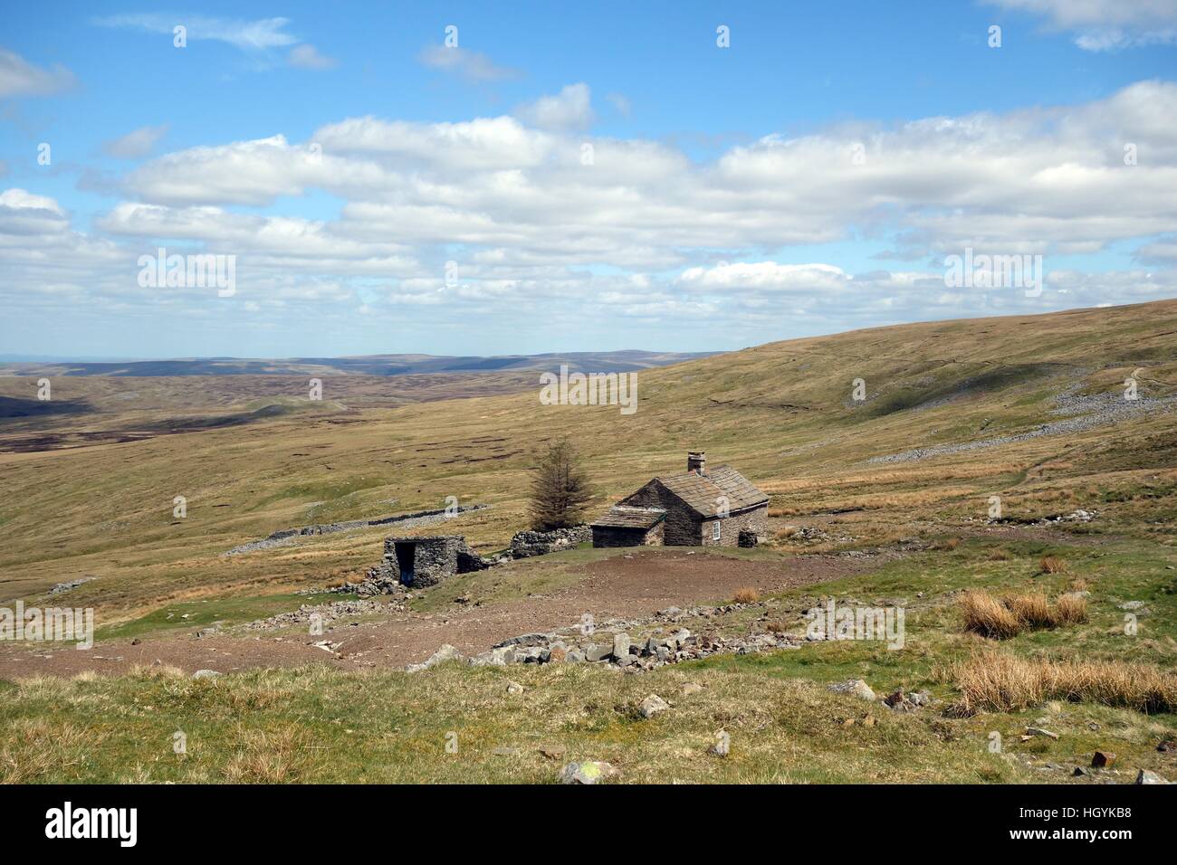 Greg è rifugio, una bothy su del The Pennine Way, Cumbria, Inghilterra. Foto Stock