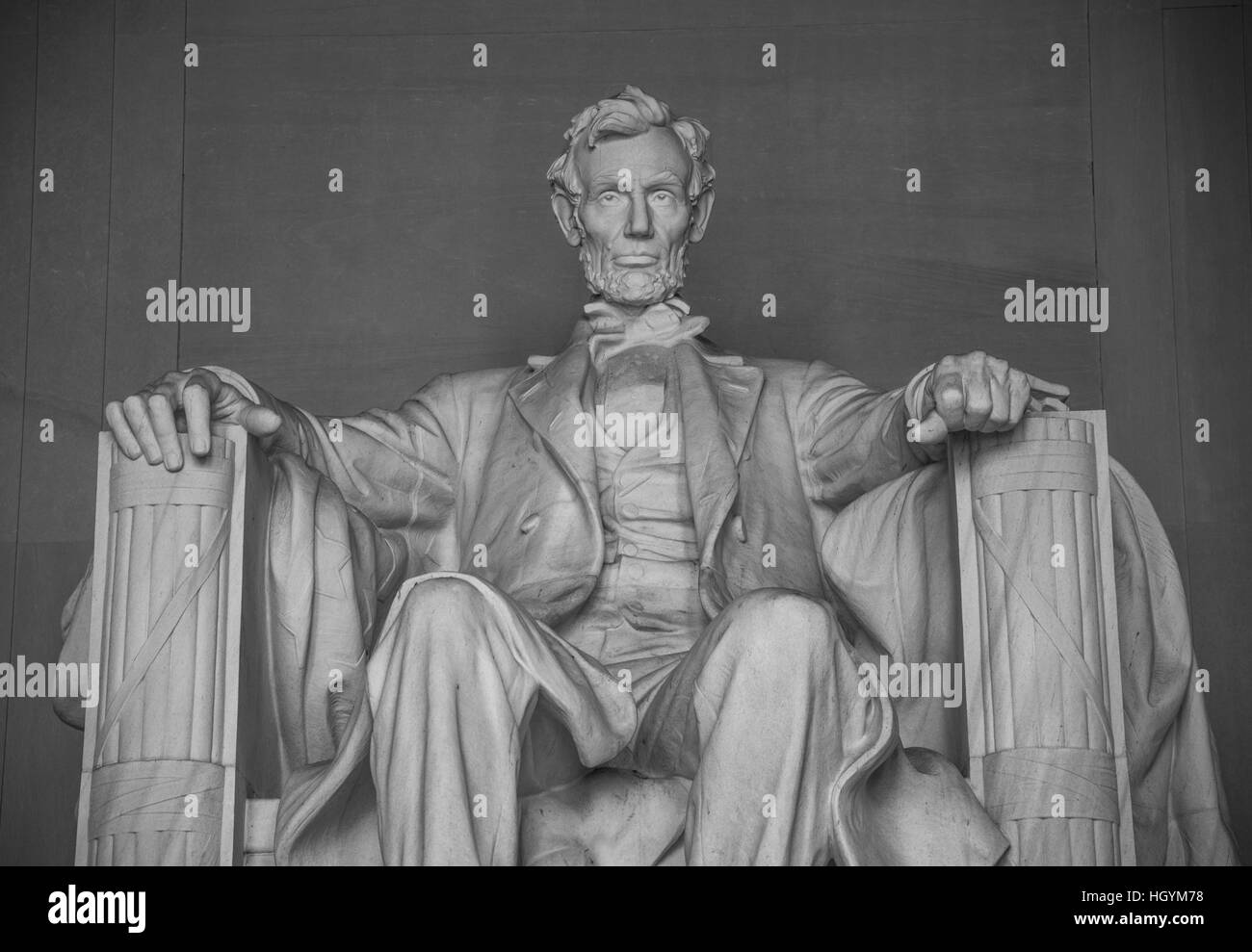 Statua di Abraham Lincoln, Washington DC, Stati Uniti d'America Foto Stock