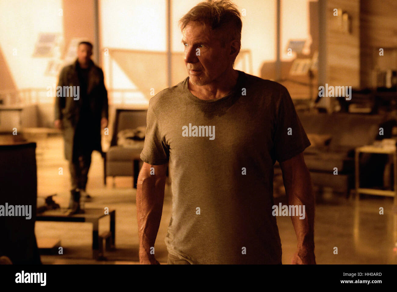 Blade Runner 2049 è una imminente American film di fantascienza diretto da Denis Villeneuve e prodotta da Ridley Scott, scritto da Hampton Fancher e Michael Green. È il sequel di Blade Runner e vede Harrison Ford reprise il suo ruolo come Rick Deckard. Accanto a Ford, sarà anche star un cast ensemble incluso Ryan Gosling, Robin Wright, Dave Bautista, Sylvia Hoeks, Ana de Armas, Carla Juri, David Dastmalchian, Barkhad Abdi, Lennie James e Jared Leto. Questa fotografia è per il solo uso editoriale ed è il copyright del film company e/o il fotografo assegnato dal film o pro Foto Stock