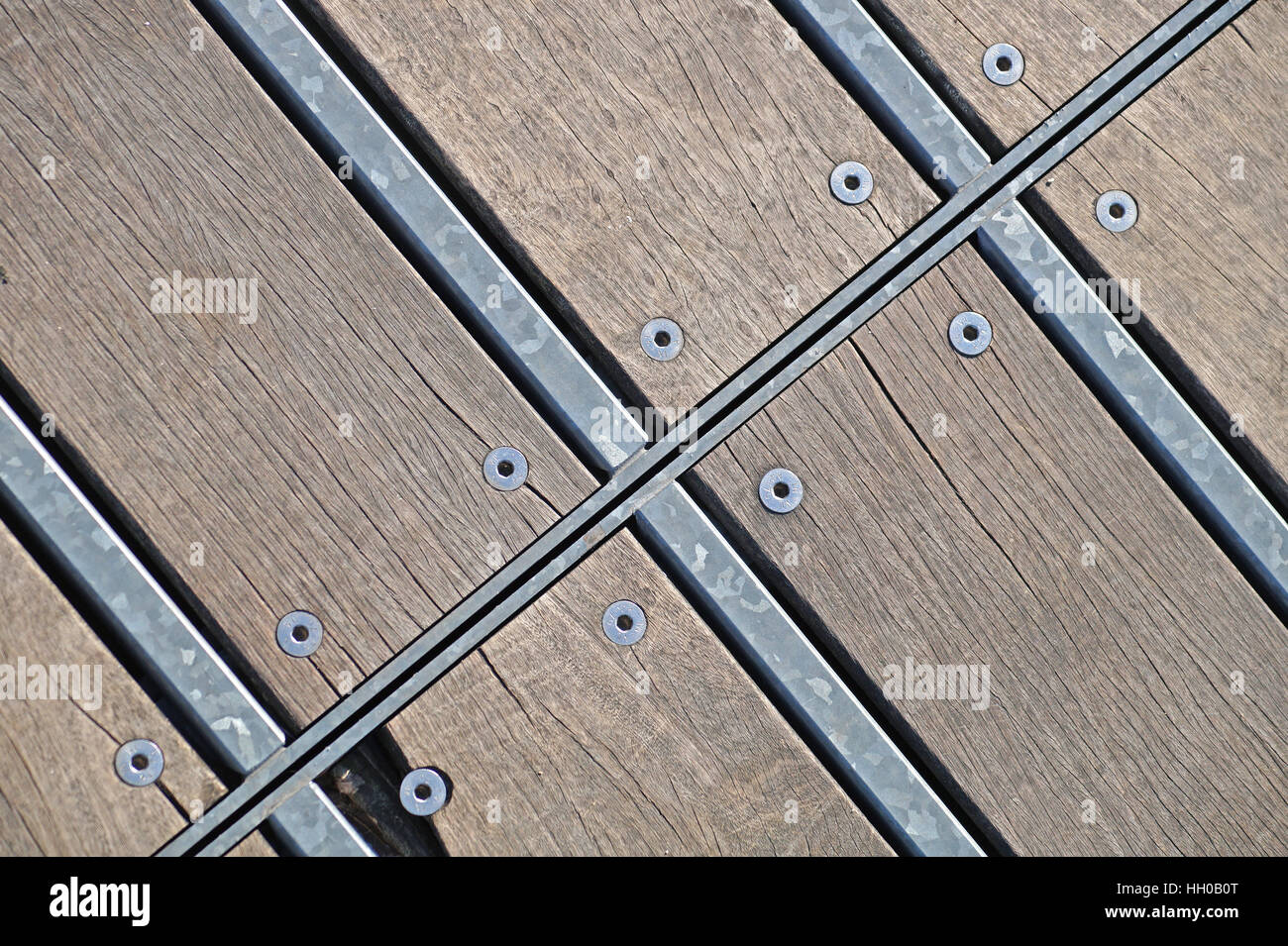 Pavimento in parquet motivo a spina di pesce Foto Stock