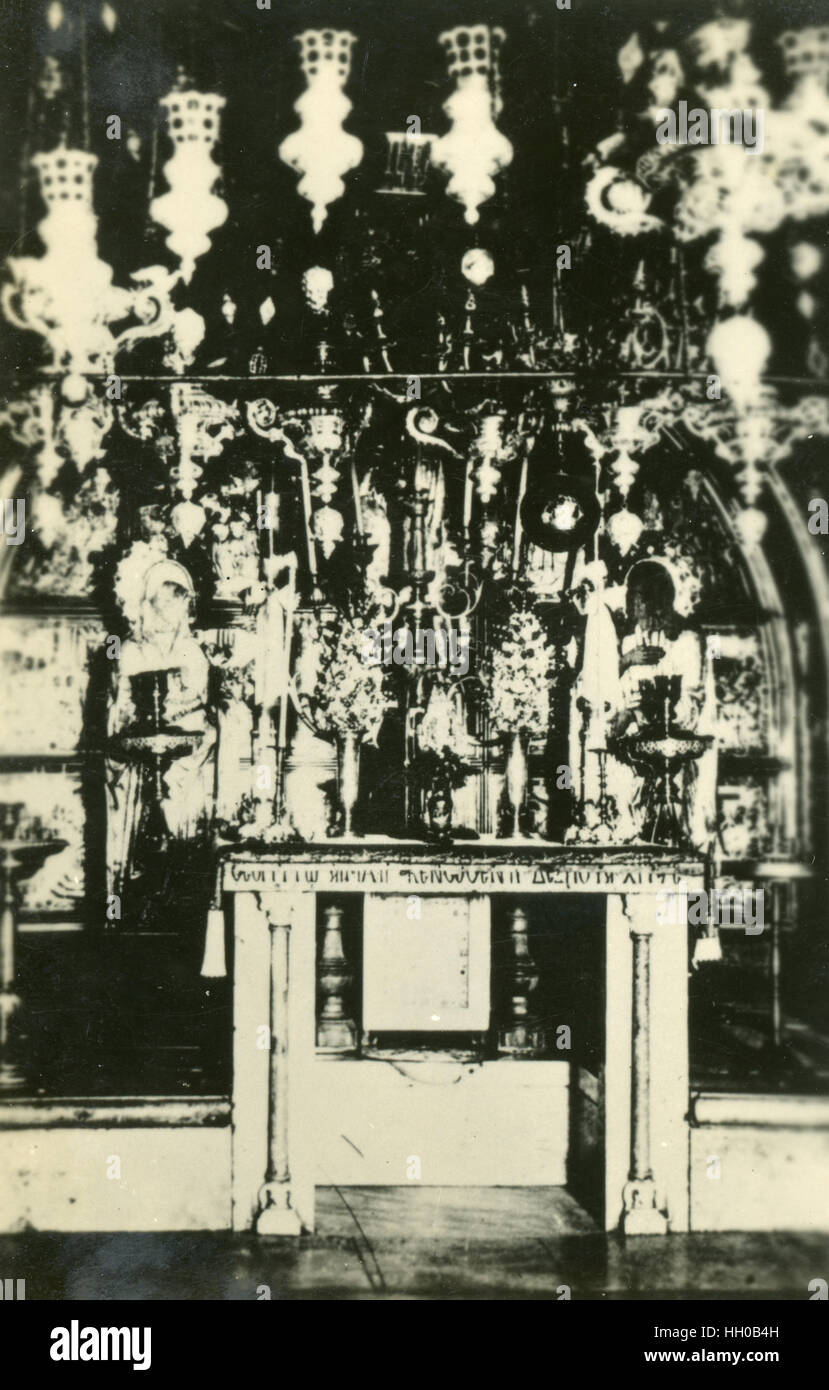 La Chiesa del Santo Sepolcro è una chiesa in Israele, 1946, Gerusalemme e Palestina , Gerusalemme, Palestina, Israele , Cattolica Foto Stock