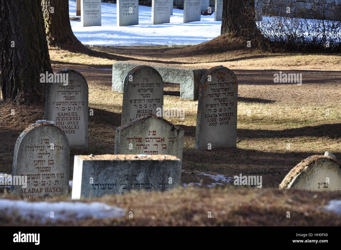 Cimitero dell'ebreo Foto Stock