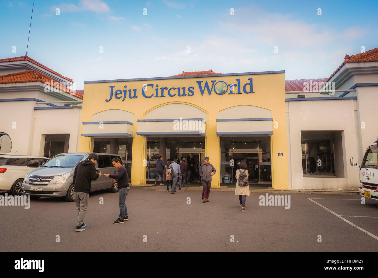 Jeju Island, Corea - Novembre 12, 2016 : il turista ha visitato Jeju Circus World, una delle attrazioni turistiche di Jeju-do. Foto Stock