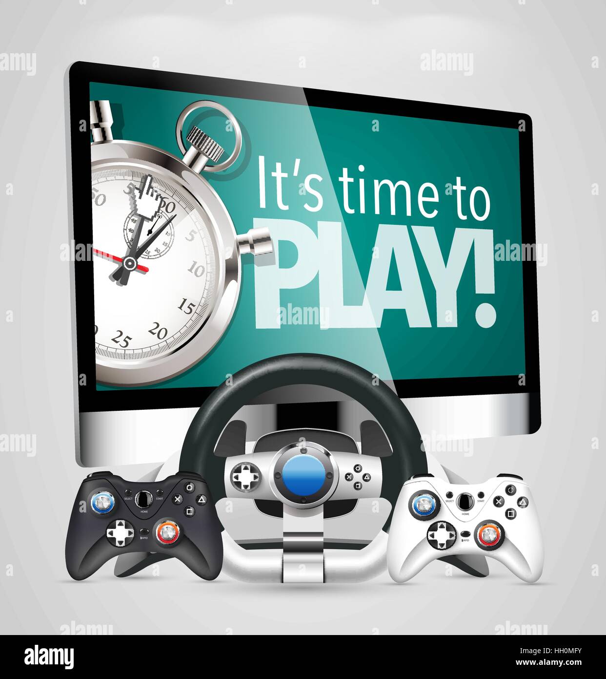 Controller di gioco - Concetto di gioco Illustrazione Vettoriale