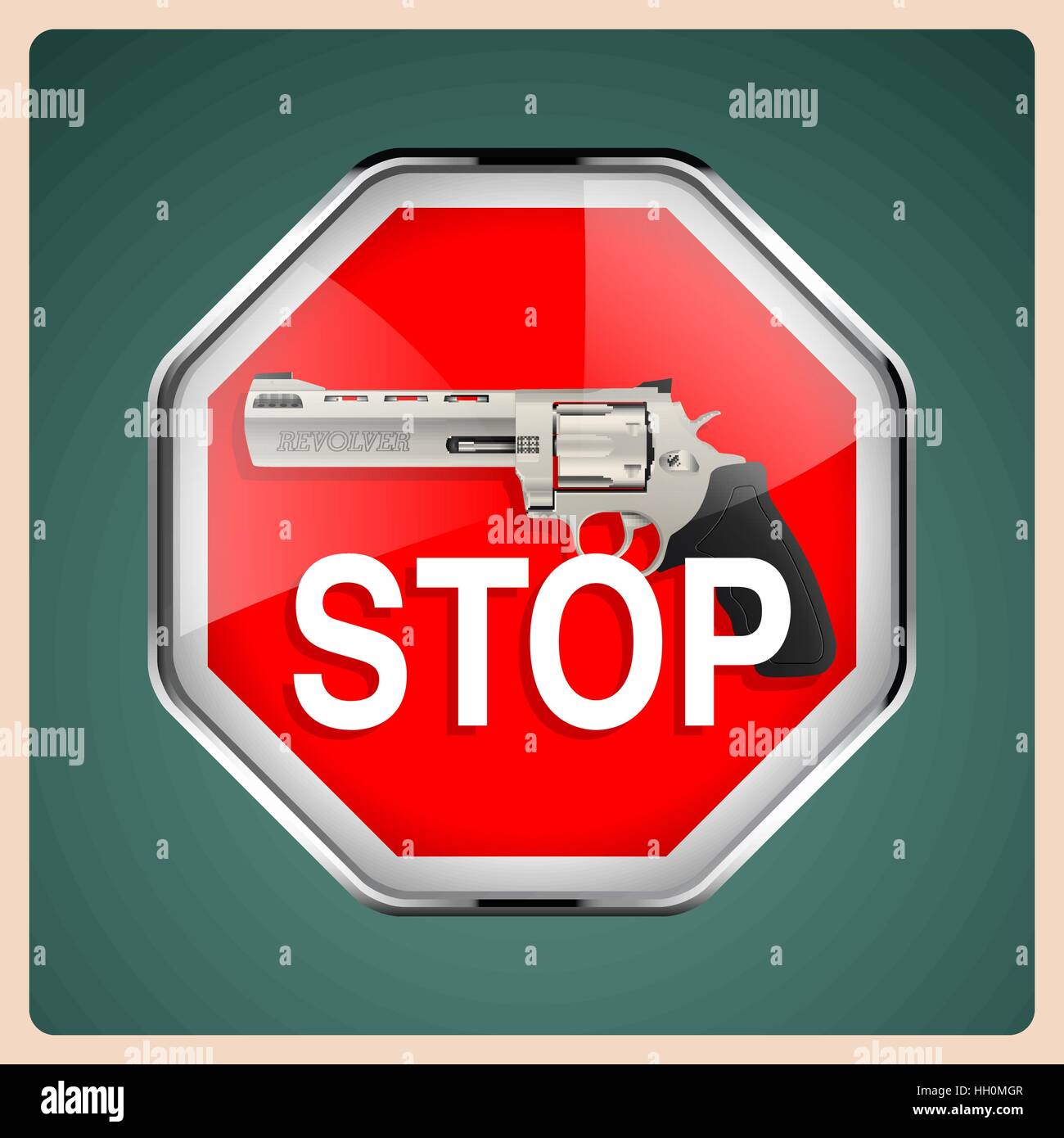 Revolver - a pistola concept Illustrazione Vettoriale