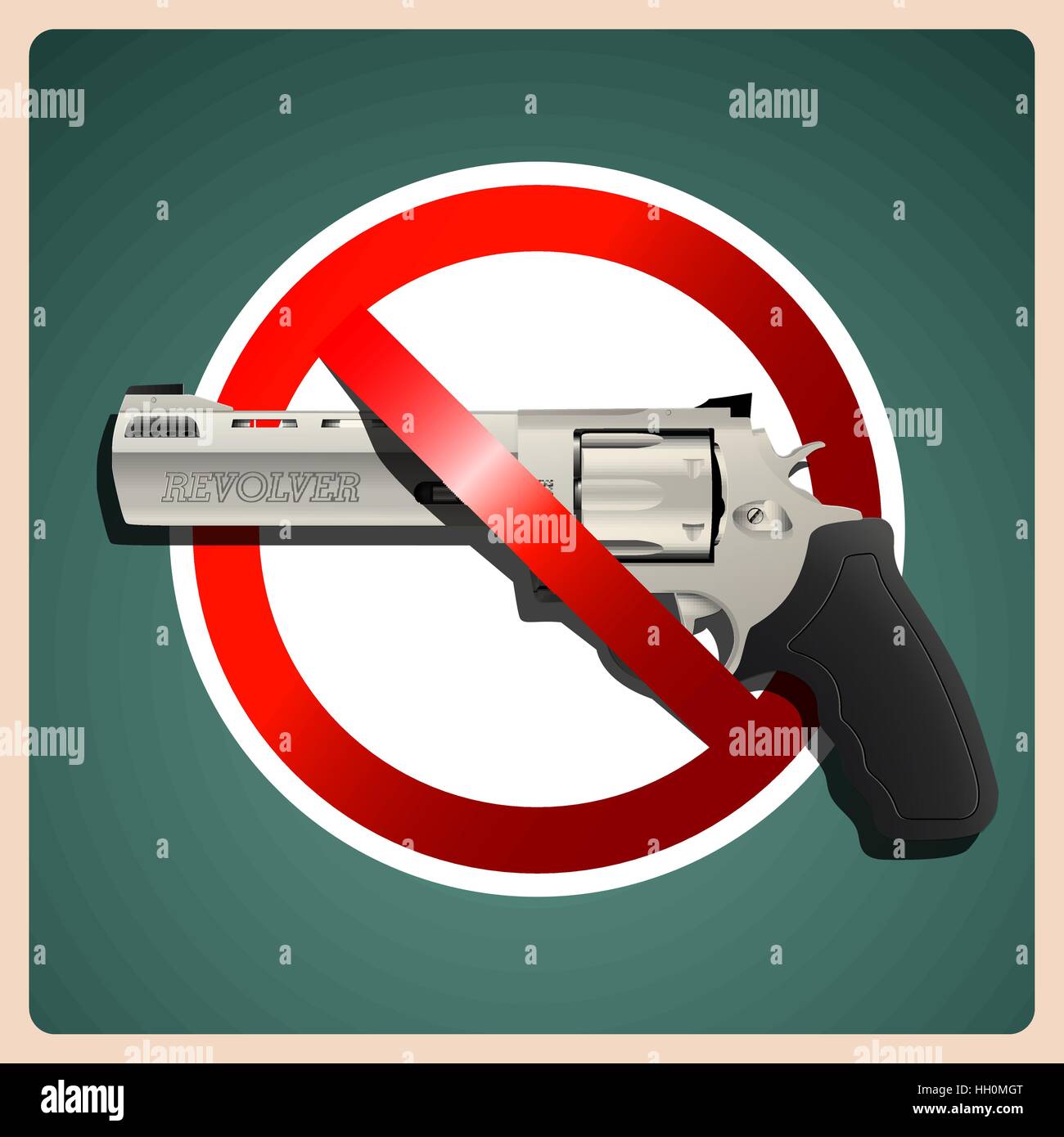 Revolver - a pistola concept Illustrazione Vettoriale