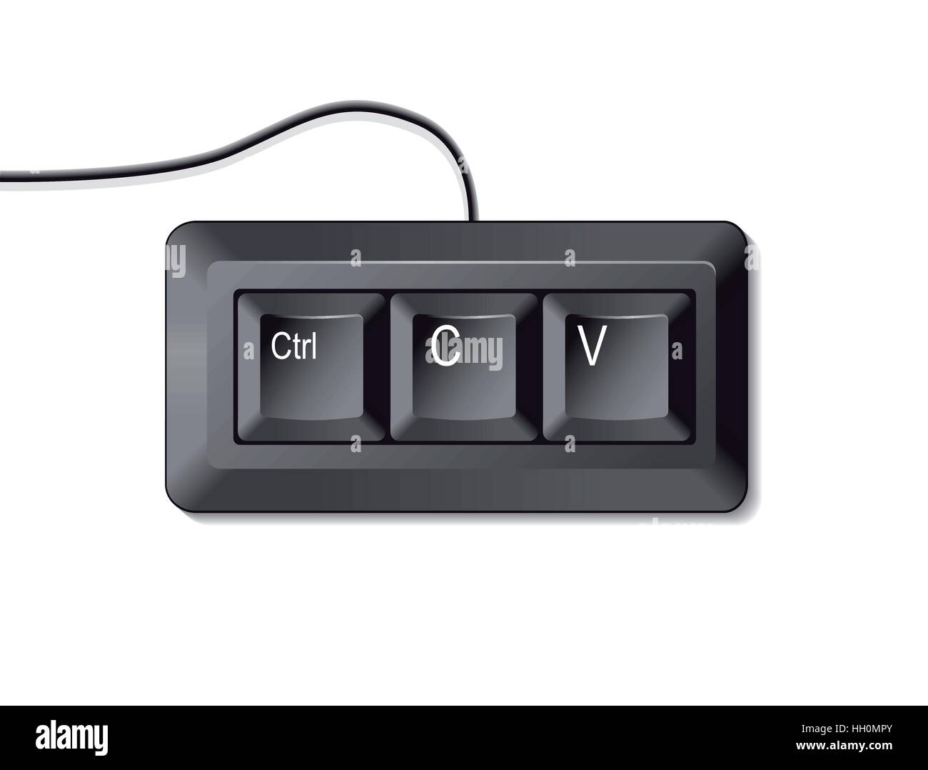 Copia - Incolla Ctrl c ctrl v Illustrazione Vettoriale