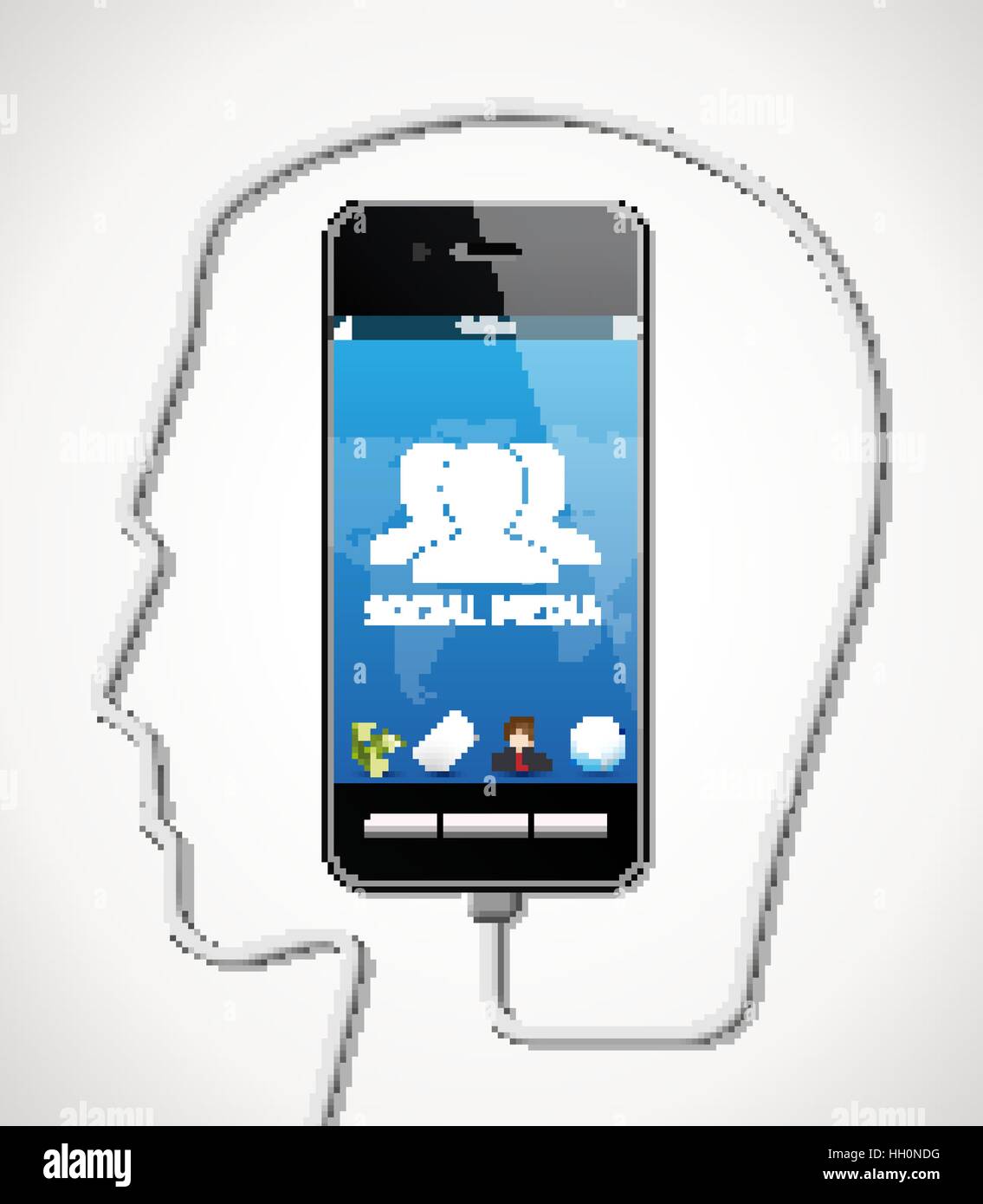 Cellulare - concetto di comunicazione Illustrazione Vettoriale