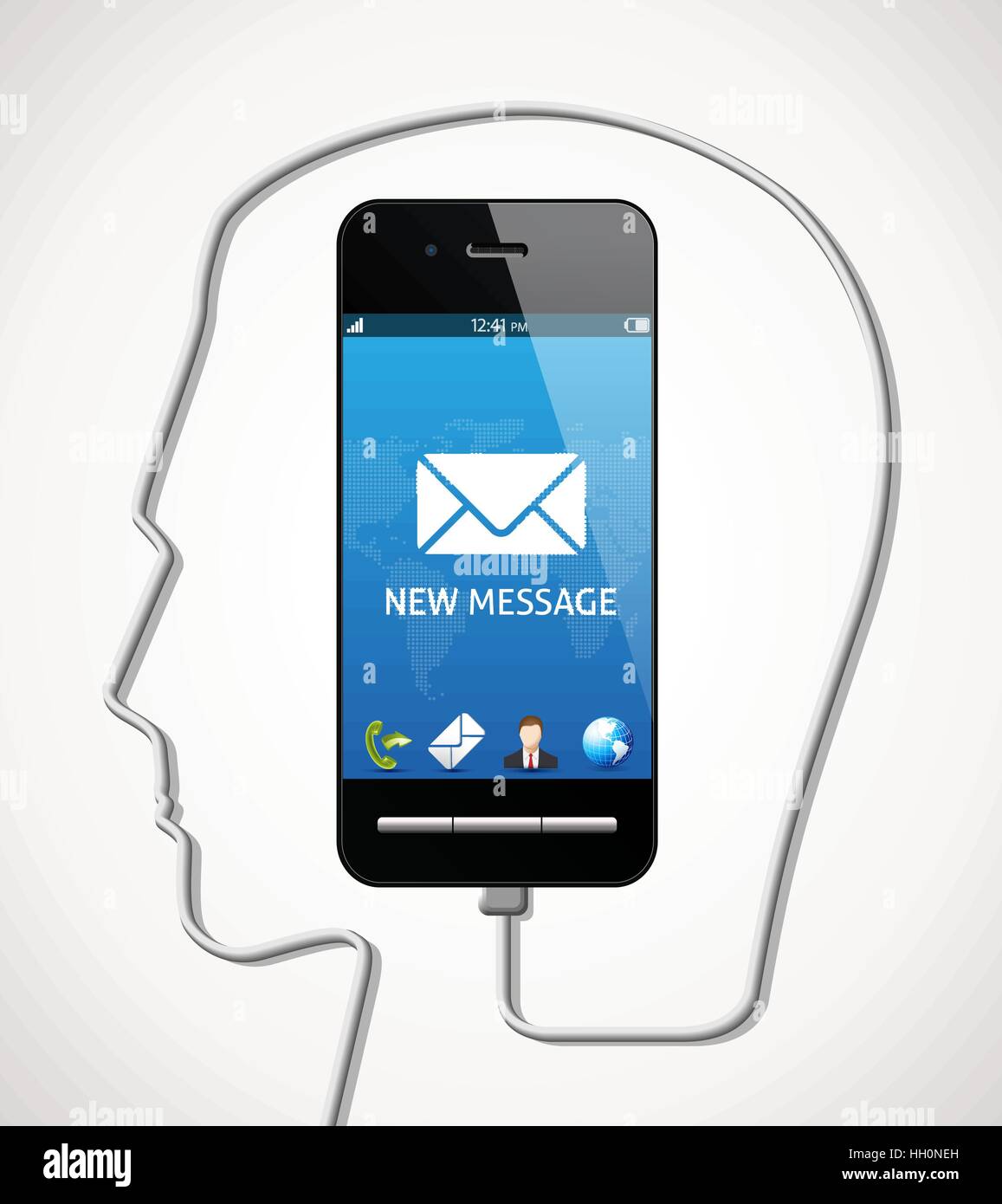 Cellulare - concetto di comunicazione Illustrazione Vettoriale