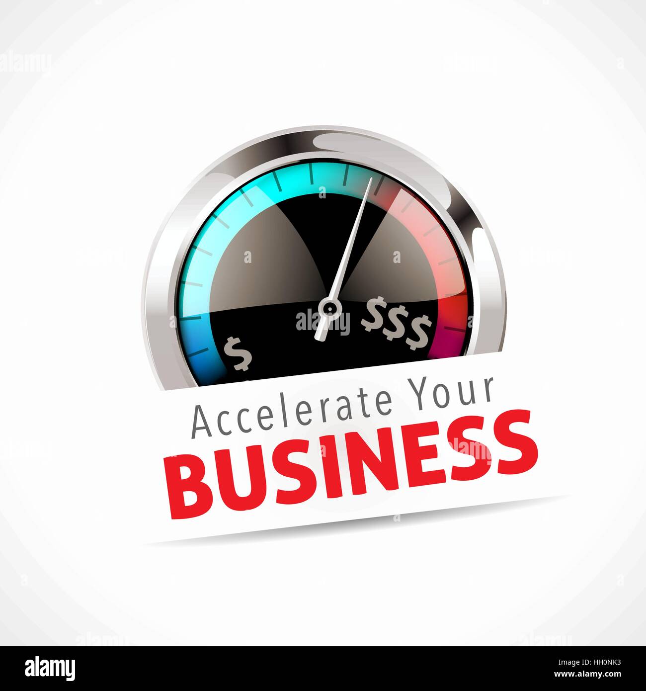 Tachimetro - Accelerare il vostro Business - accelerare il concetto Illustrazione Vettoriale