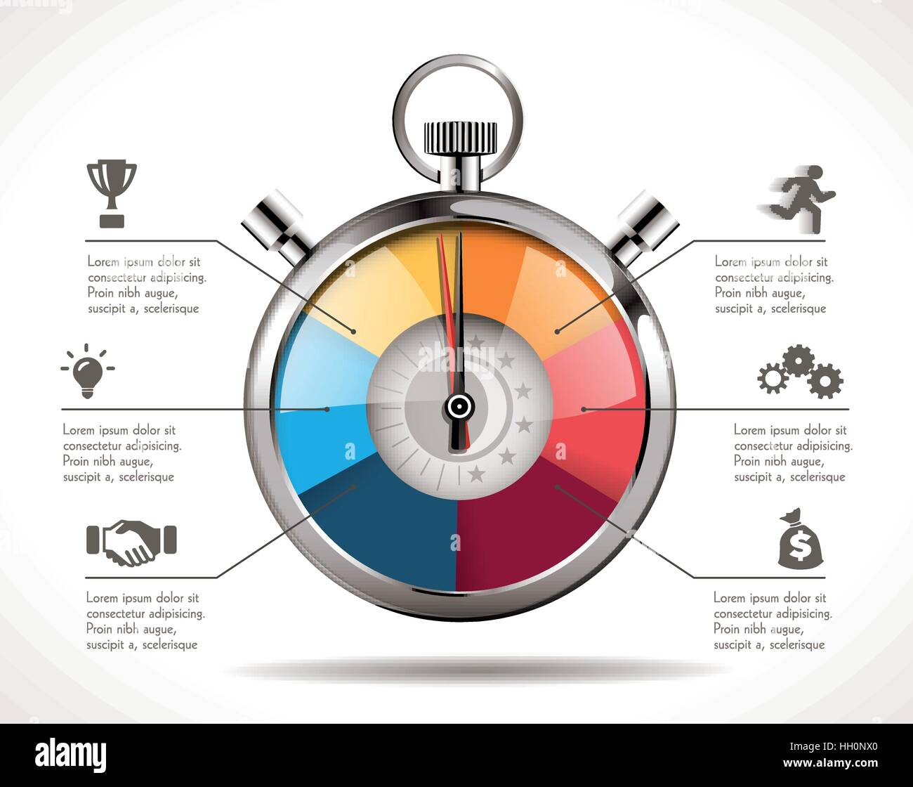 Cronometro - tempo di concetto di gestione Illustrazione Vettoriale