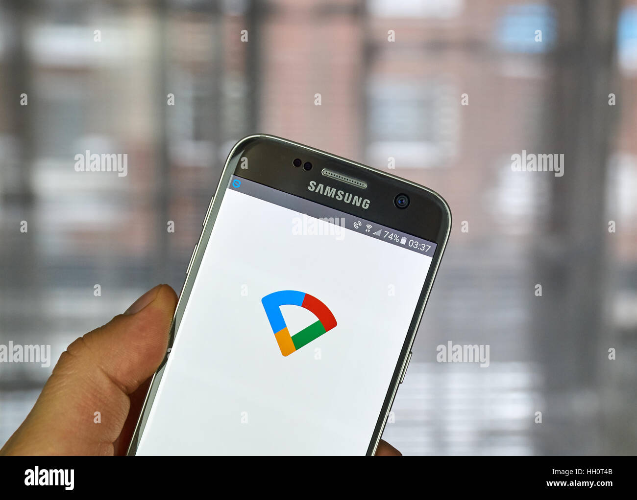 MONTREAL, Canada - 23 dicembre 2016 : Google applicazione wifi su Samsung S7 ghiaione. Il Google app Wifi consente di controllare Google punti Wifi o OnHub ri Foto Stock