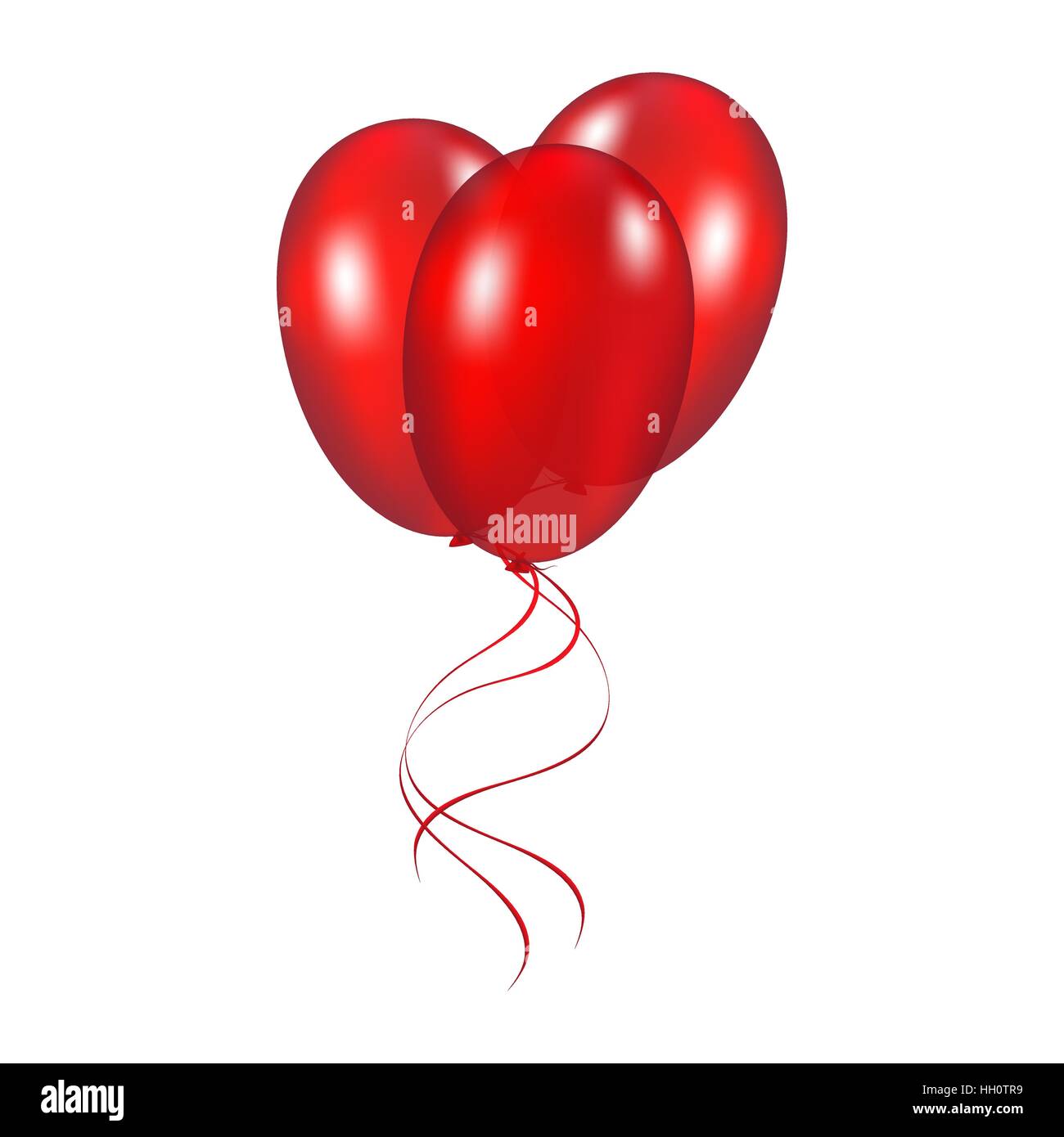 Rosso palloncini di festa Illustrazione Vettoriale