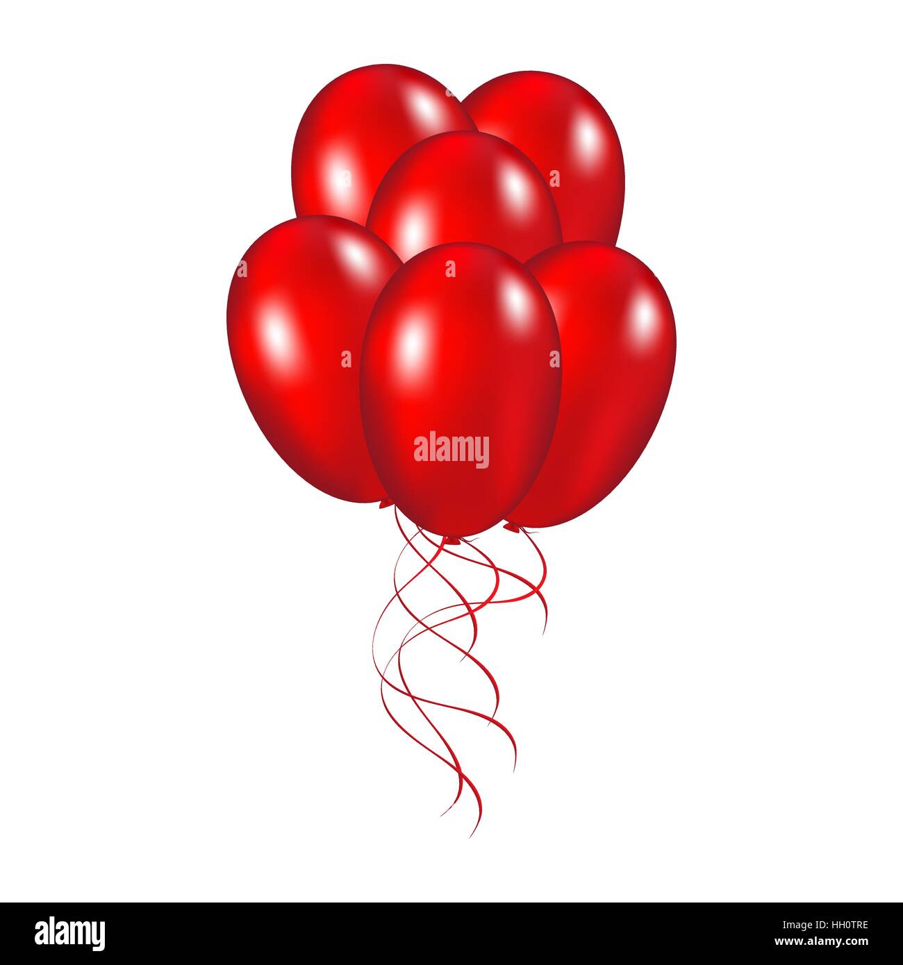 Rosso palloncini di festa Illustrazione Vettoriale