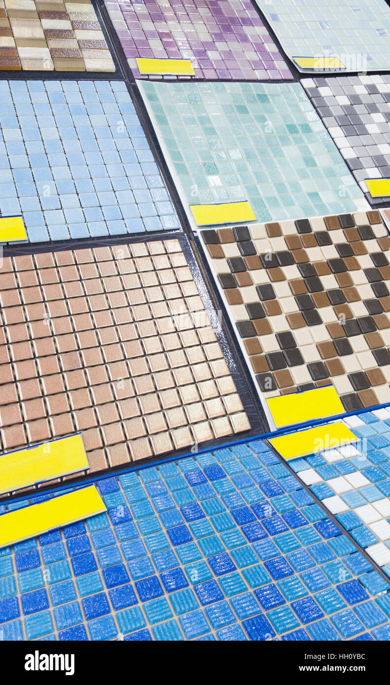 Texture a mosaico in dettaglio Foto Stock