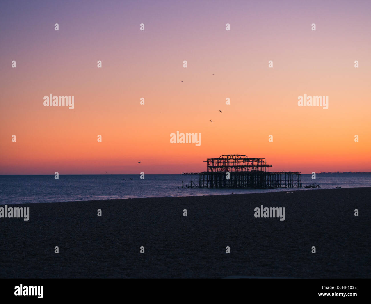 Molo Ovest, Brighton East Sussex Foto Stock