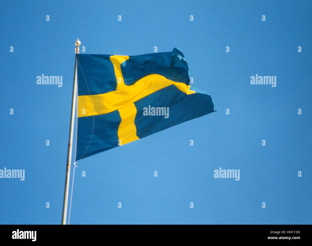 BANDIERA SVEDESE Foto Stock