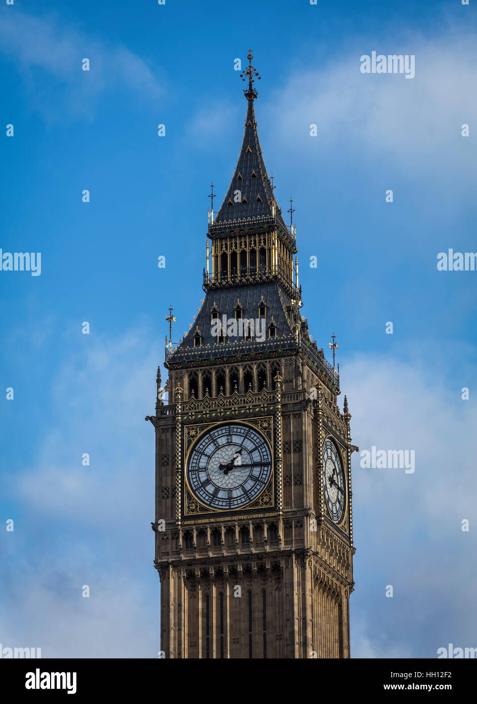 Orologio della regina Elizabeth II Torre noto come Big Ben di Westminster a Londra Foto Stock