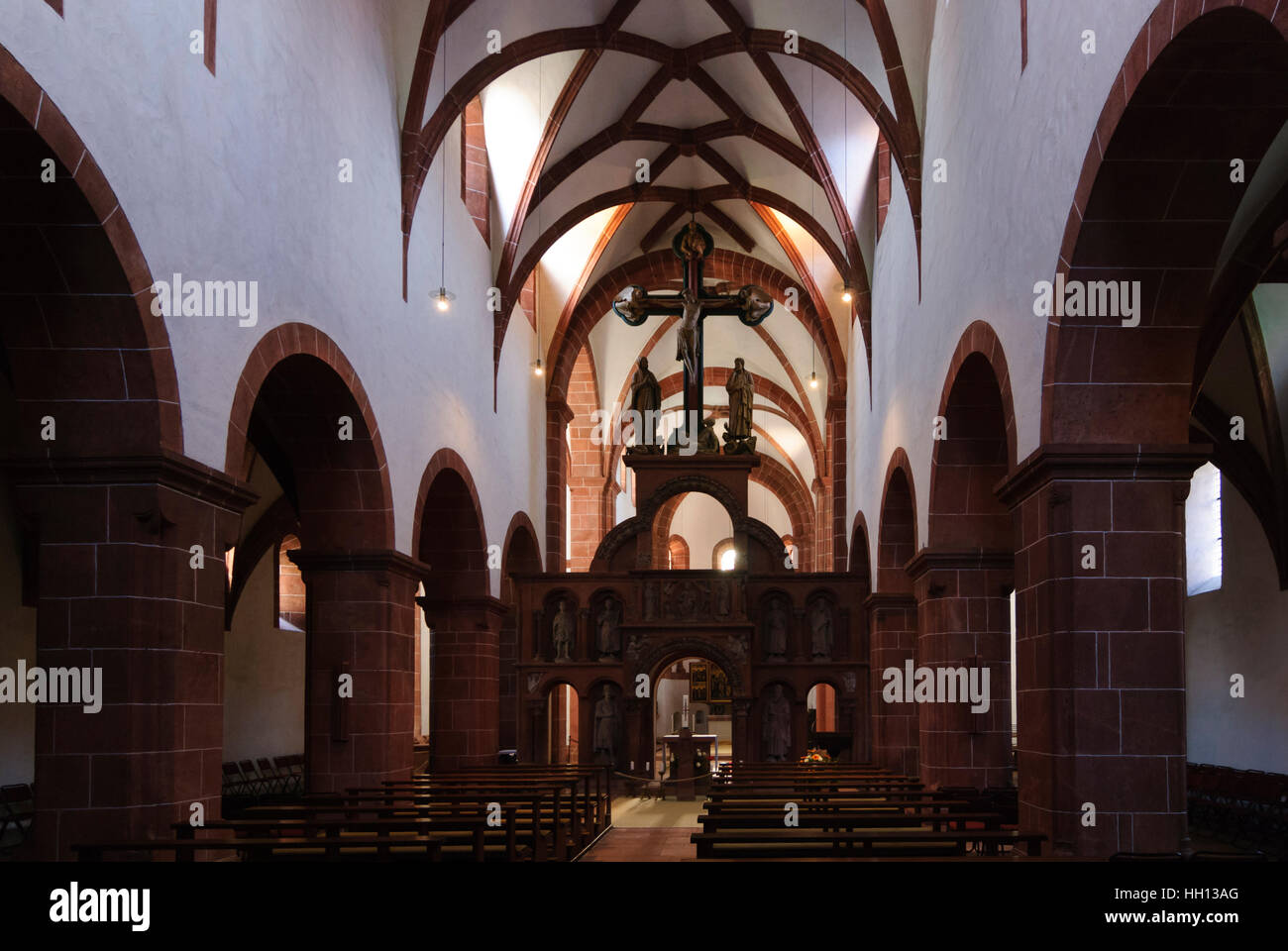 Wechselburg: chiesa dell'abbazia; pulpito del coro, schermo , Sachsen, Sassonia, Germania Foto Stock