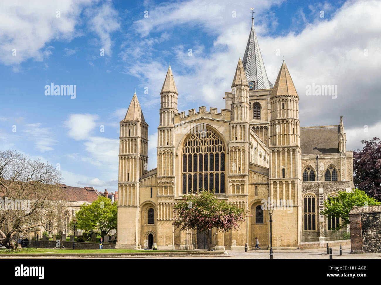 Rochester Cathedral nel sud-est dell' Inghilterra. Foto Stock