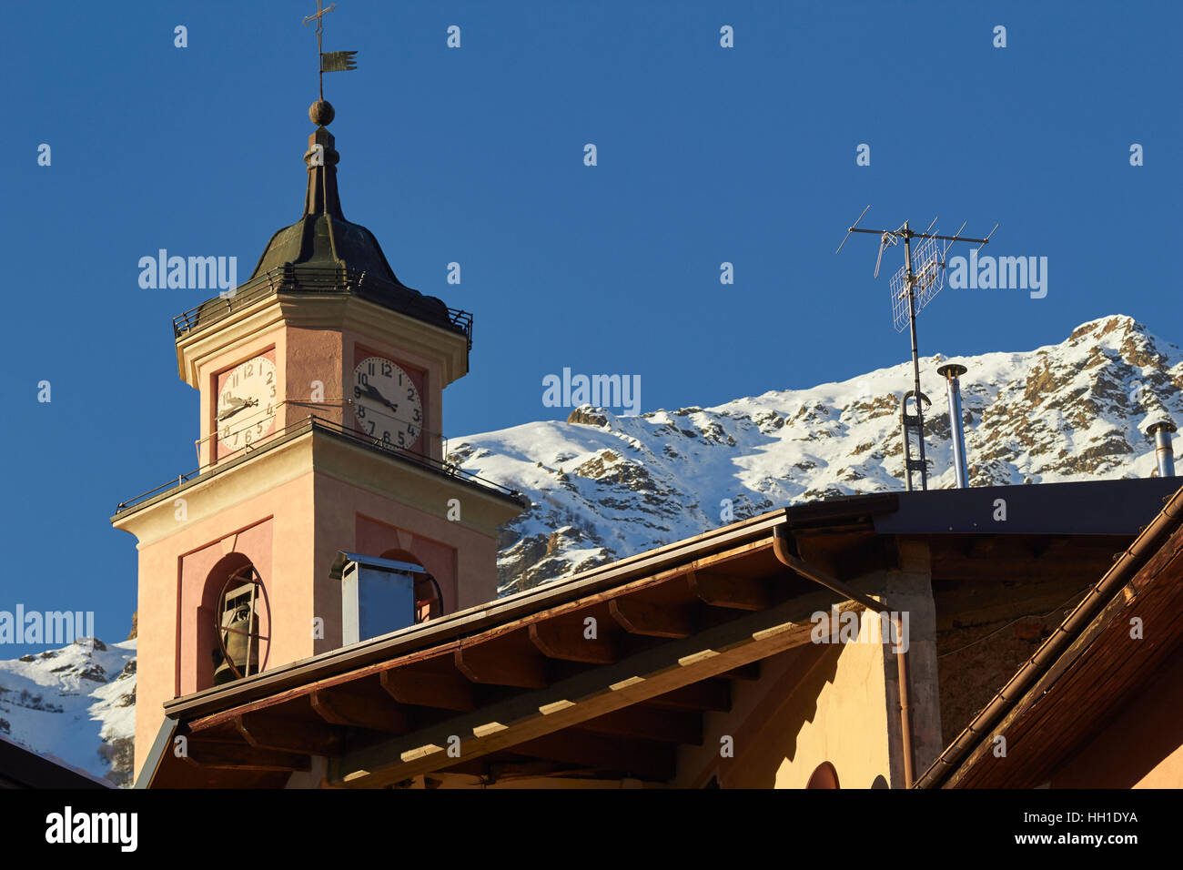Villaggio Chiesa, Entracque, Cuneo, Alpi italiane, Piemonte, Italia Foto Stock