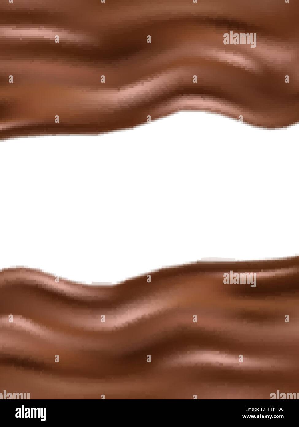 Ondulata sullo sfondo di cioccolato. EPS 10 Illustrazione Vettoriale