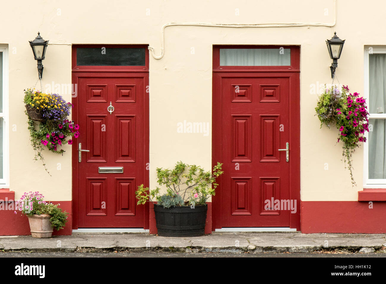 Porte rosse Foto Stock