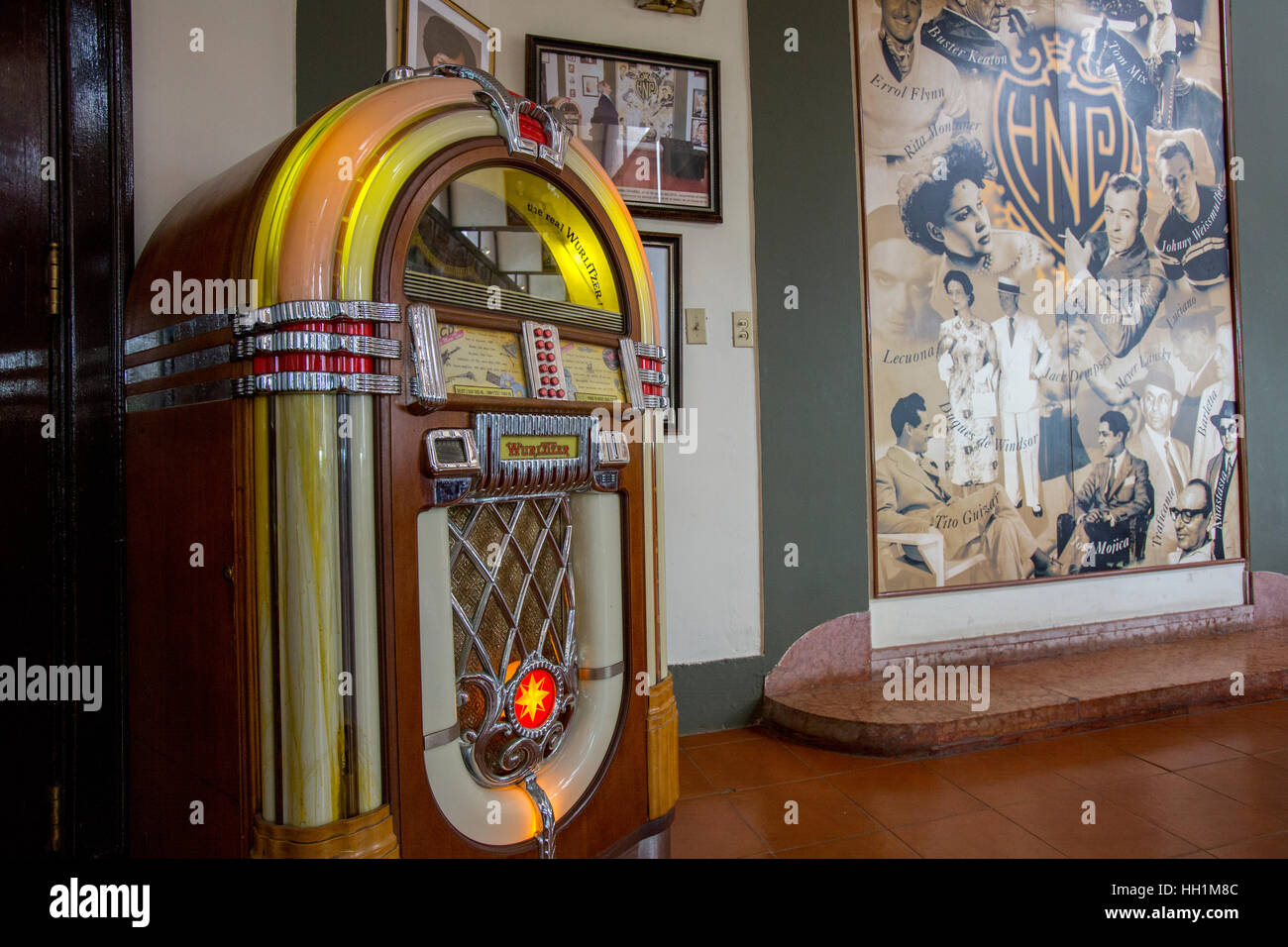 Jukebox Wurlitzer in Hotel Nacional, Havana Foto Stock