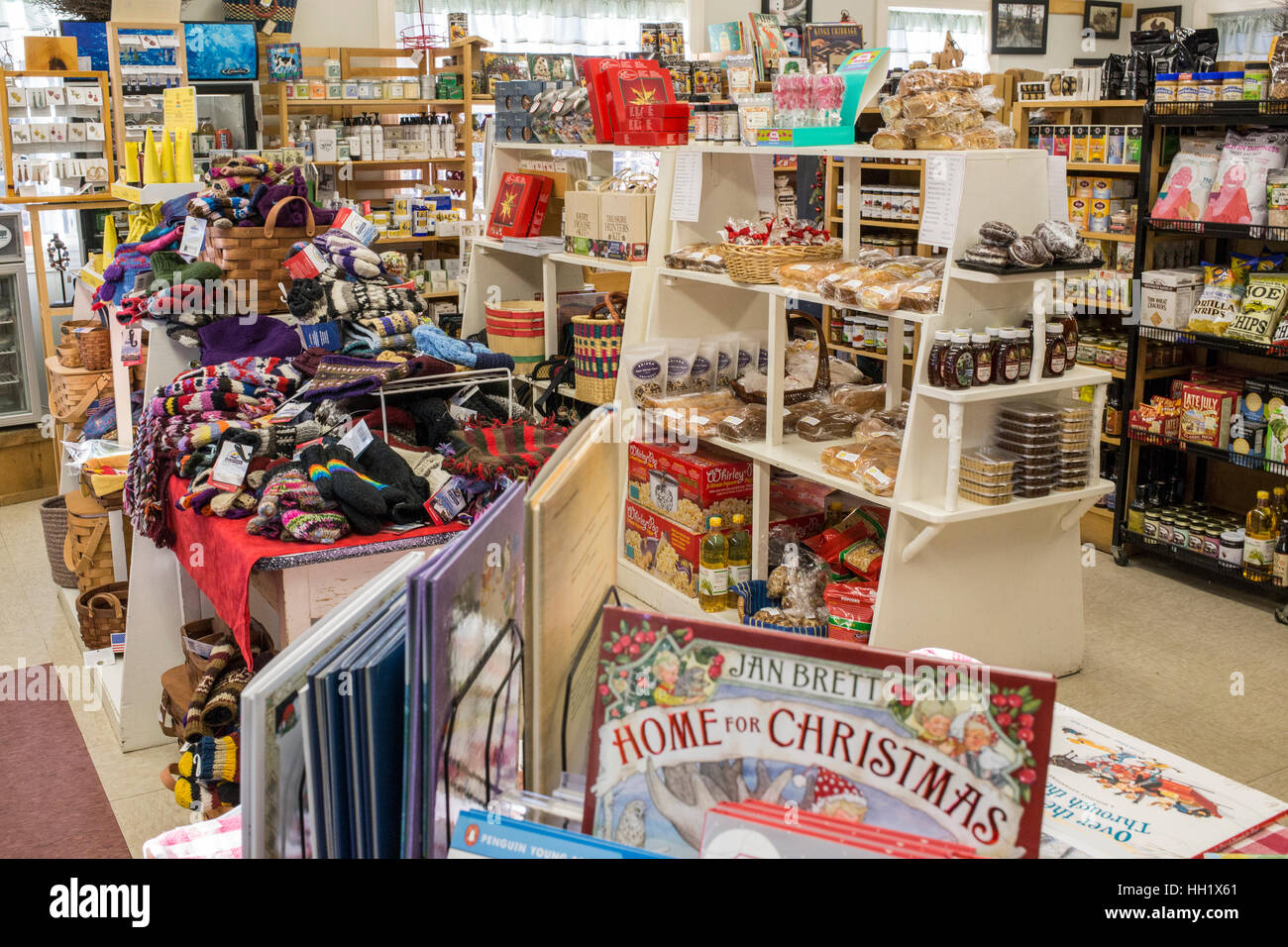 Localmente negozio di proprietà in Massachusetts la vendita di oggetti di Natale Foto Stock