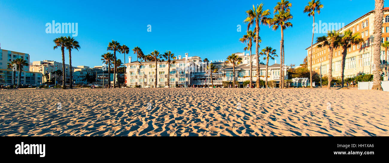 Paesaggio spiaggia di Santa Monica Beach Foto Stock