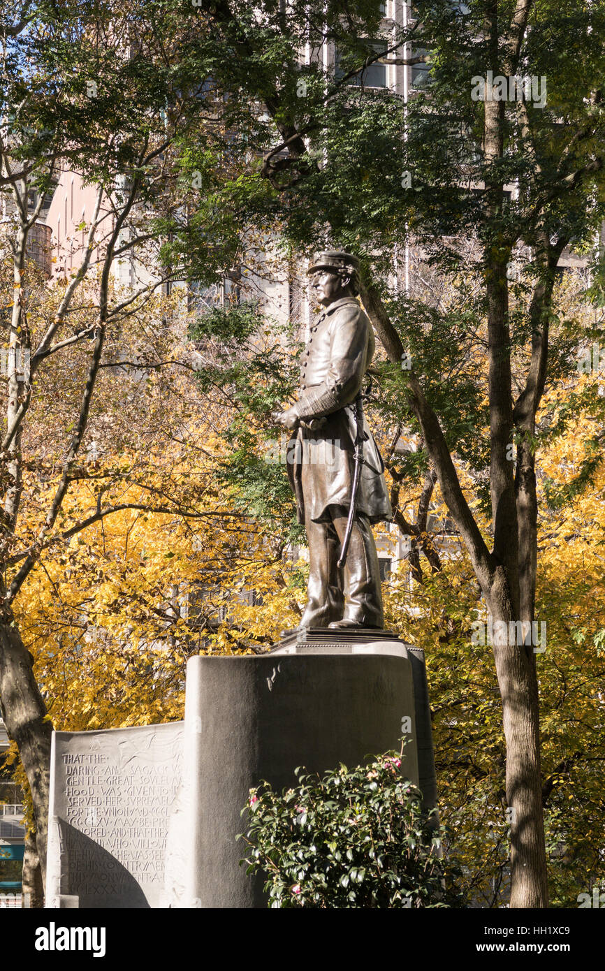 Farragut monumento, Madison Square Park, New York, Stati Uniti d'America Foto Stock