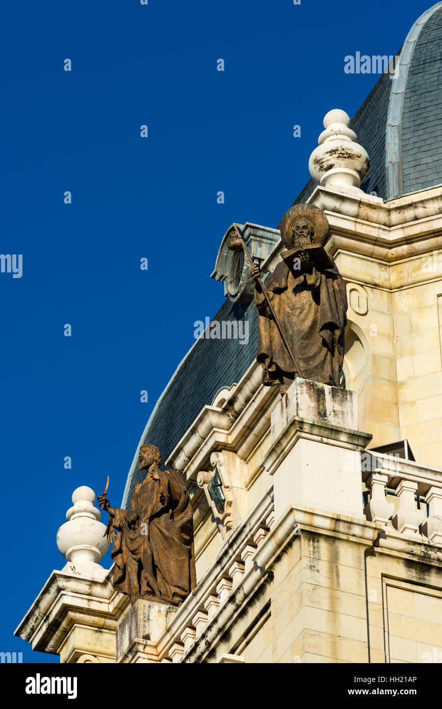 Cattedrale di Almudena di Madrid in Spagna. Foto Stock