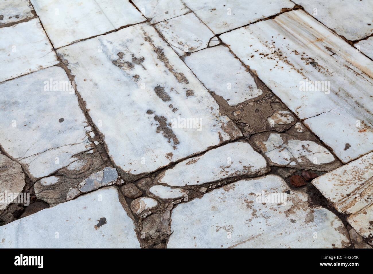 Incrinato e grunge pavimento in marmo frame completo Foto Stock
