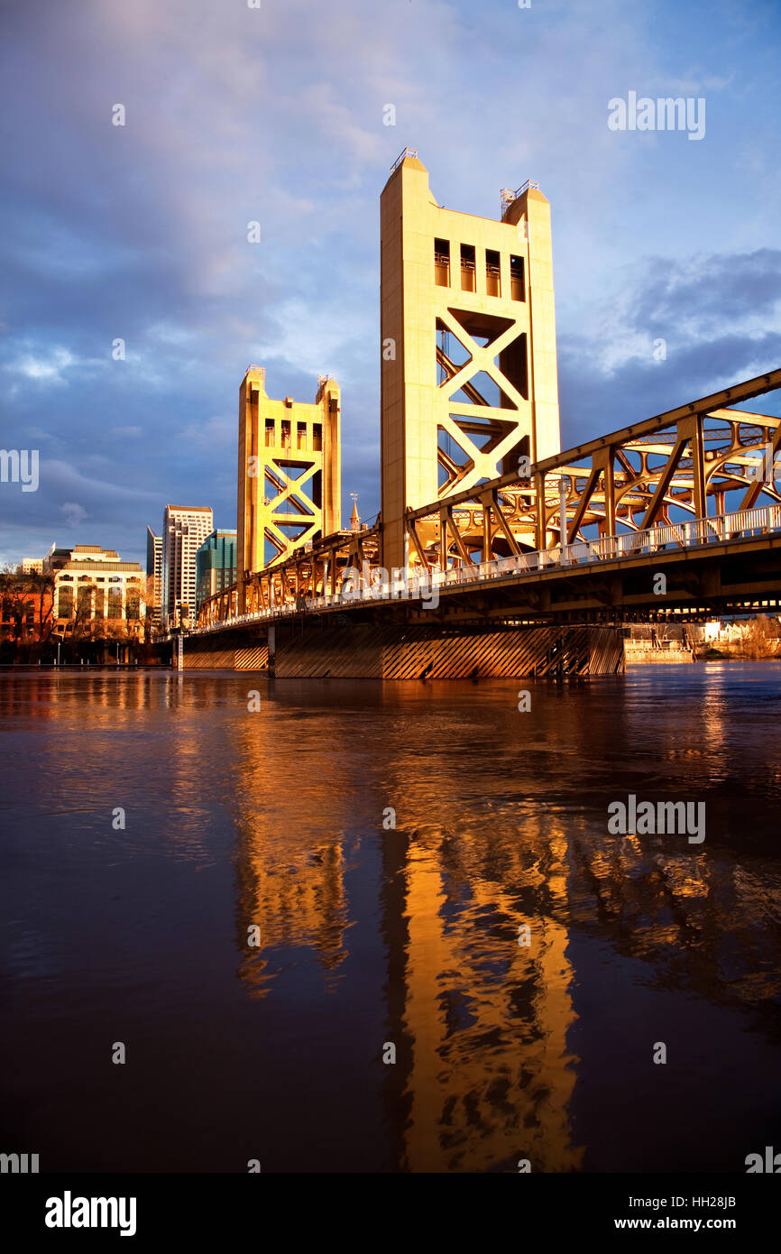 La città di Sacramento in California Foto Stock