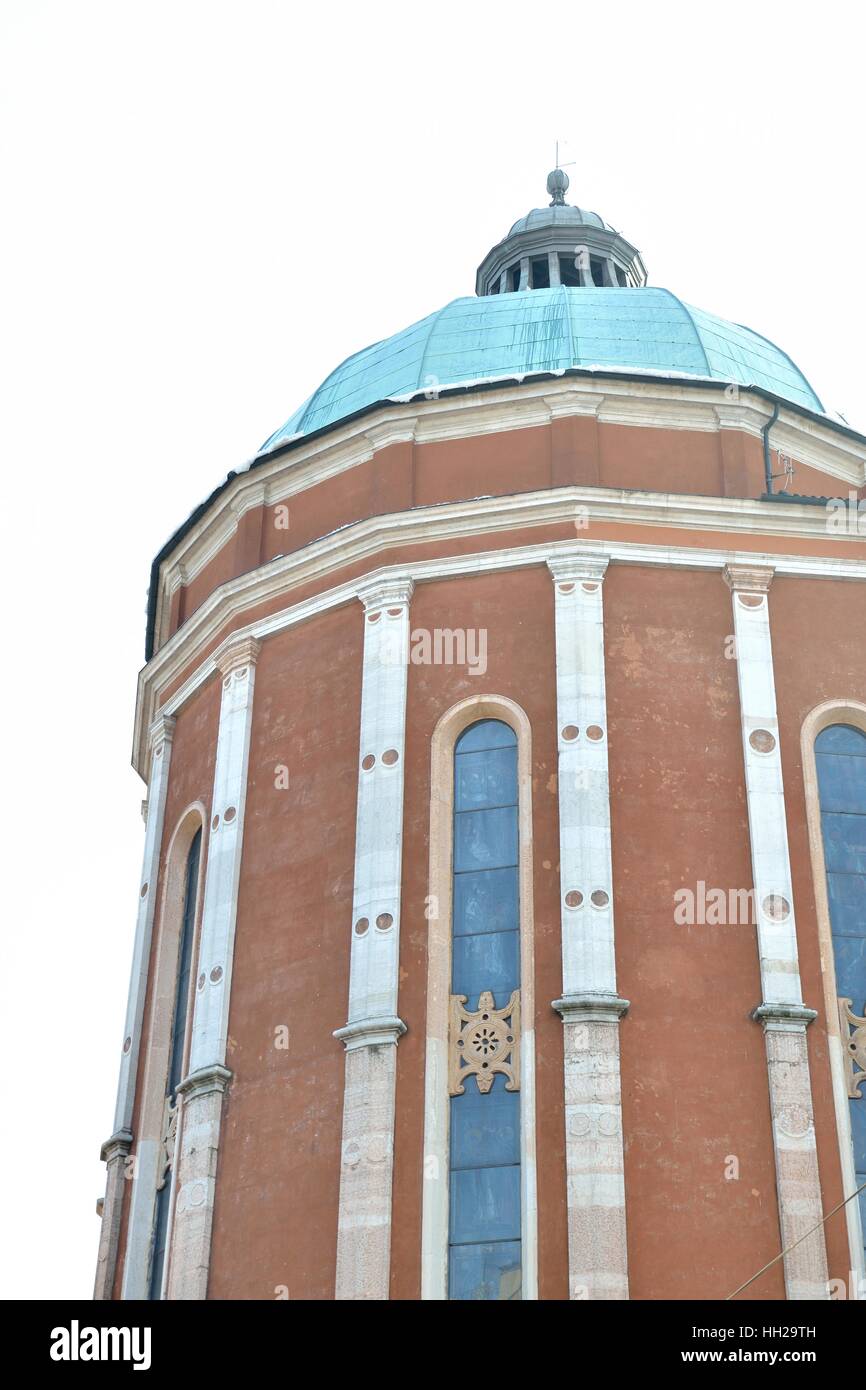 Vicenza - Chiesa di Santa Maria Annunciata Cattedrale abside dettaglio della vista esterna Foto Stock