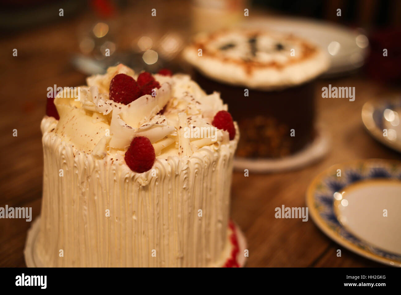 Una torta di compleanno Foto Stock