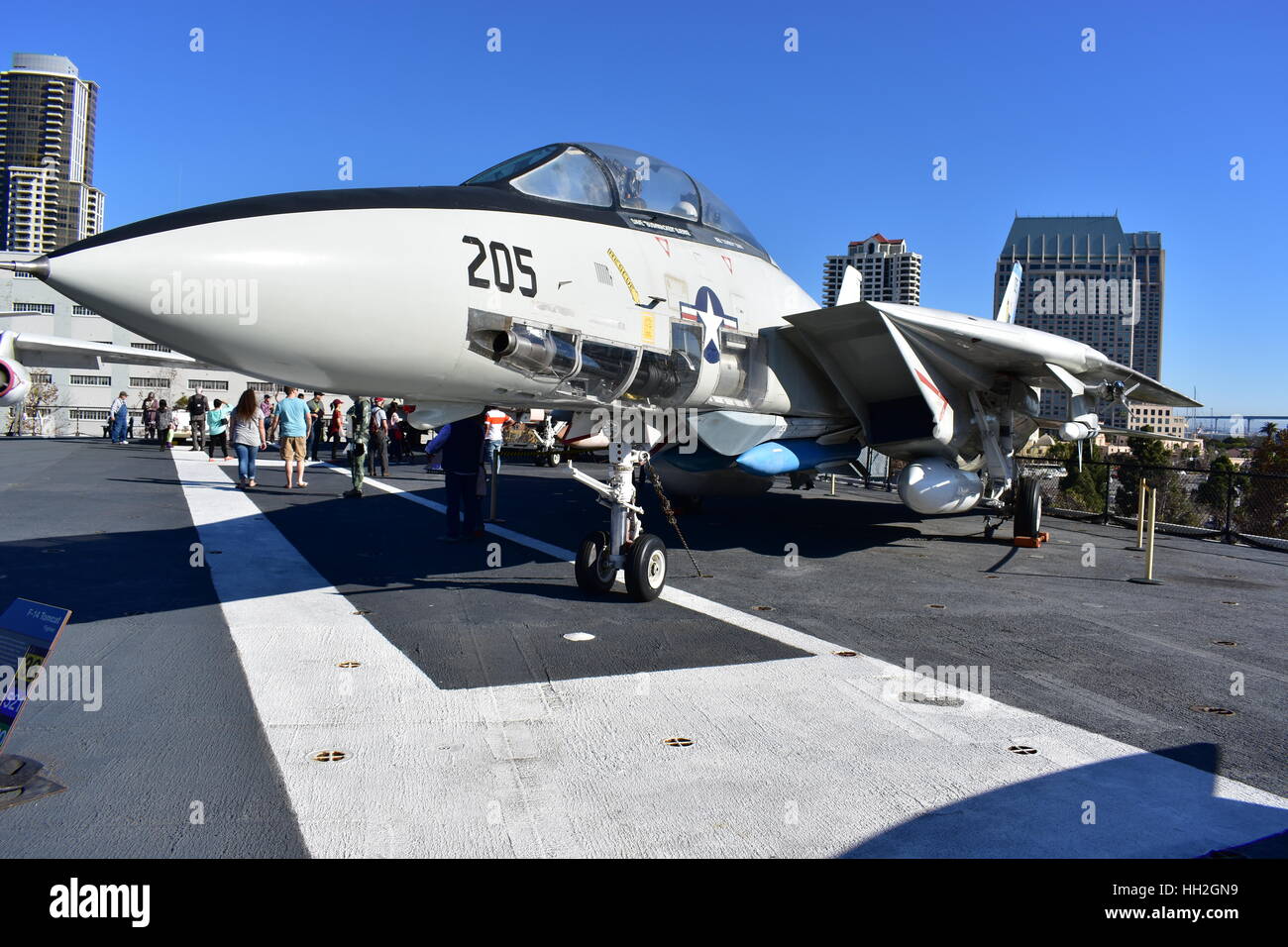 San Diego California - USA - Dic 04,2016 - F-14 Tomcat Fighter nel Museo di Midway Foto Stock
