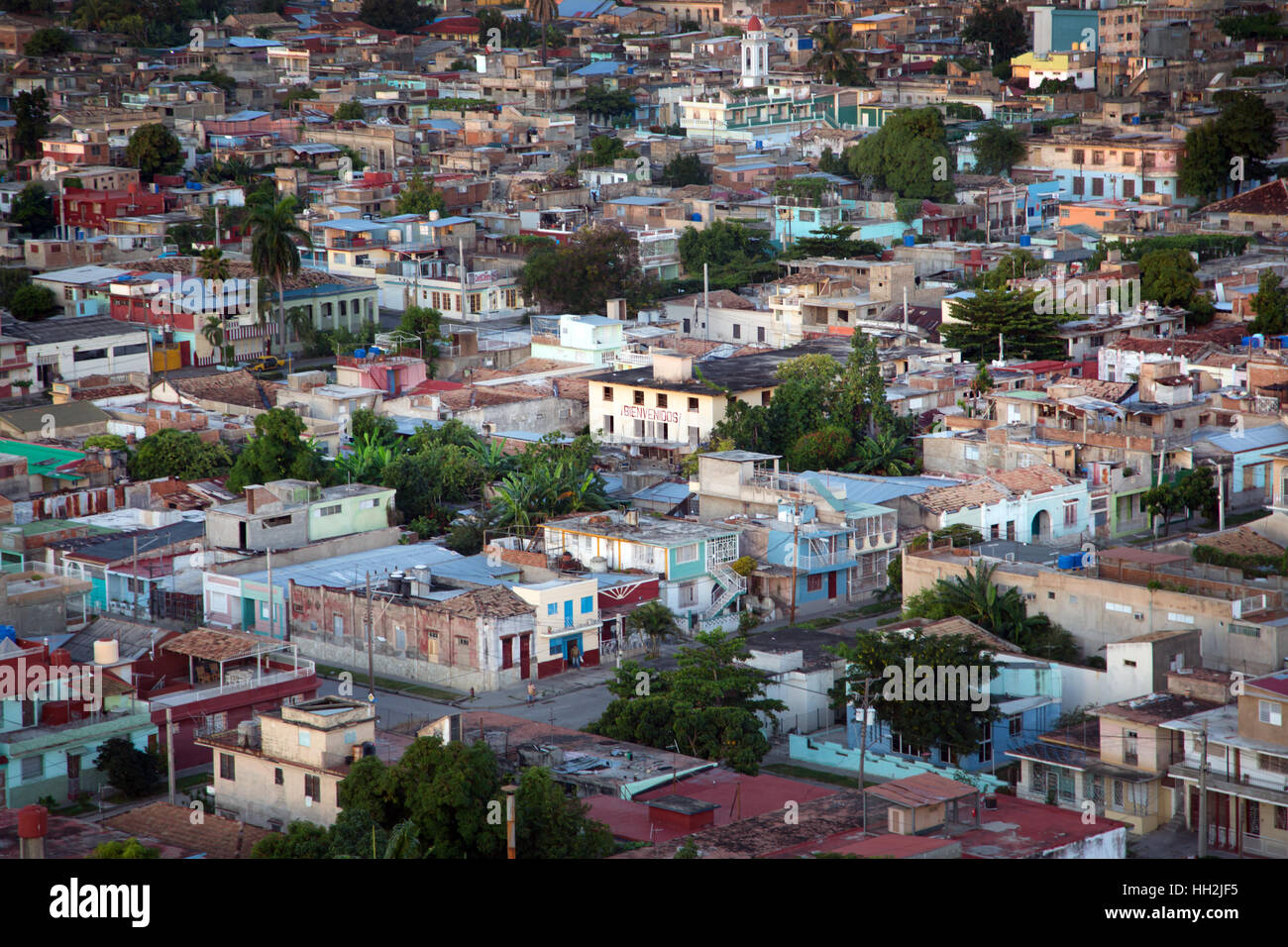 Vista su Santiago de Cuba Foto Stock
