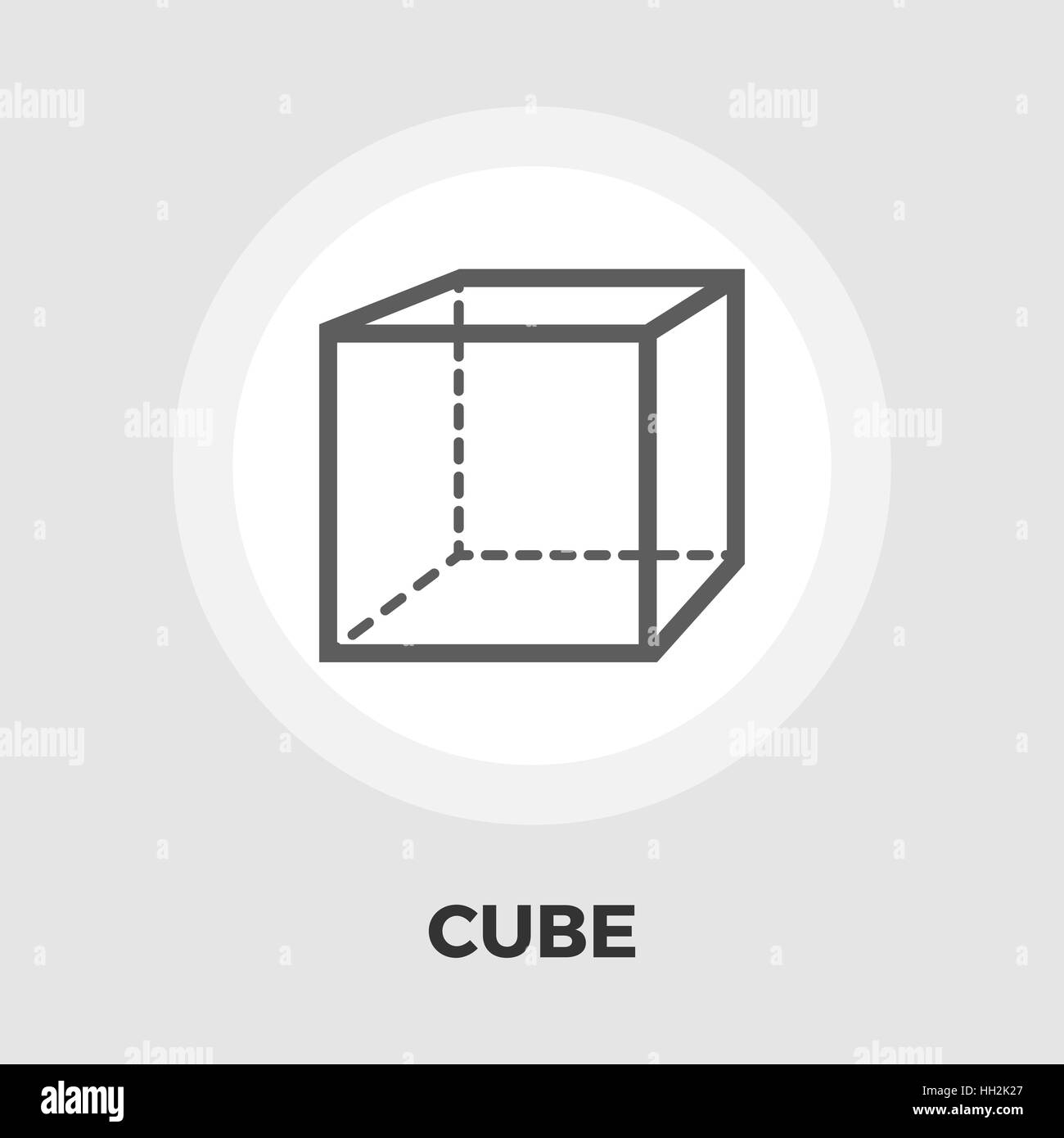 Cubo geometrico icona vettore. Icona piatta isolata su uno sfondo bianco. Modificabile file EPS. Illustrazione Vettoriale. Illustrazione Vettoriale