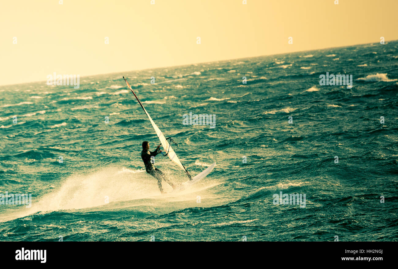 Windsurf a uragano Foto Stock