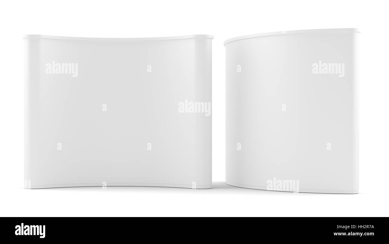 Spazio pubblicitario su sfondo bianco Foto Stock