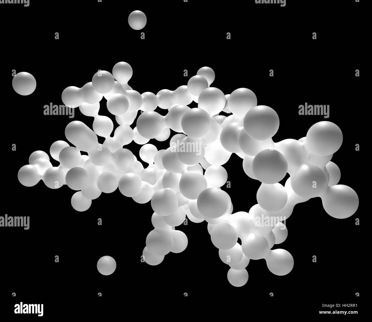 Abstract della caotica blob di bianco Foto Stock