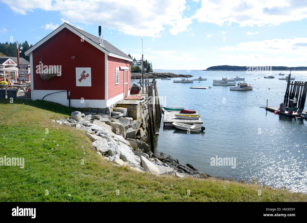 Piccola aragosta shack dalla costa del Maine Foto Stock